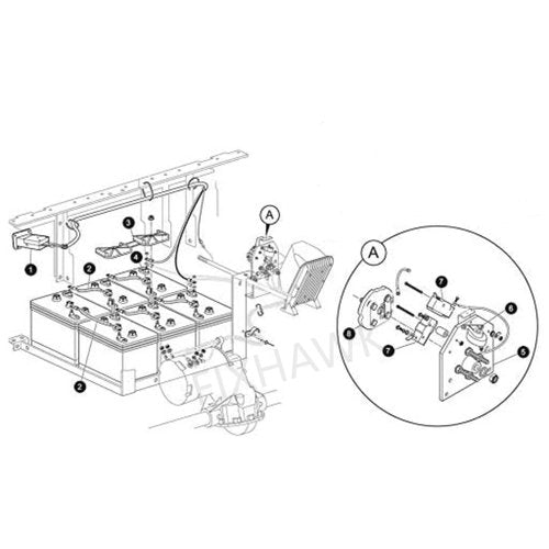 FIXHAWK Golf Cart Battery Hold Down Plate with Rods Kit,Suitable for EZGO 1994-up 36V Electric Golf Cart, Replace OEM#70045G01, 01101-G01