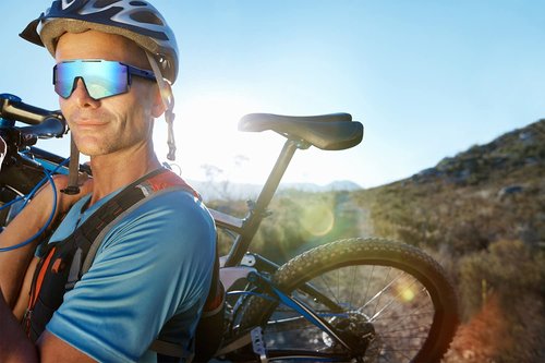 EXP VISION Polarized Cycling Glasses, UV 400 Sports Sunglasses Biking Goggles Running Hiking Golf Fishing Driving (Pink)