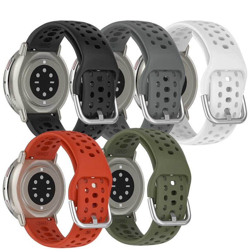 StarMei-HJXD 5-Pack Replacement Bands for Amazfit Active 2 & Active 2 Square Smart Watch, Compatible Watch Band & Strap, Soft Breathable Sport 20mm Strap Set