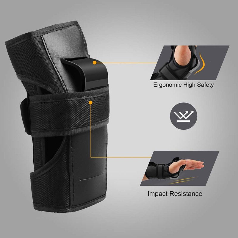 Adult-Youth-Kids Knee-Elbow-Pads Wrist-Guards - Skateboard Roller Inline Ice Skate BMX Bike Scooter Protective Gear Set