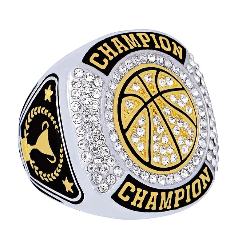 Basketball Championship Ring Trophy - Size 9, 12 pcs