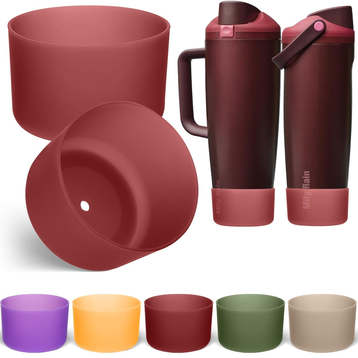 Mity rain 2PCS Silicone Boot for Owala Water Bottle 30 40 oz Accessories