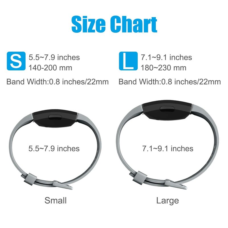 AK Soft TPU Wristbands Compatible with Fitbit Inspire 2/Fitbit Inspire HR Bands, Sports Waterproof Wristbands for Fitness Tracker (10 PCS-A, Large)