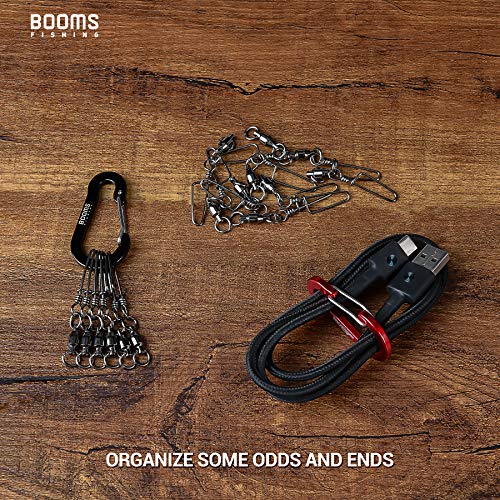 2-Inch Aluminum D-Ring Carabiner Clips, Multi-Use Keychain Hooks - 6 Pack