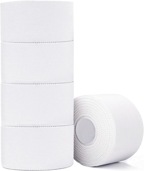 ADMITRY Athletic Tape - Strong White Sports Tape for Gymnastics, Boxing & More | 5 Pack