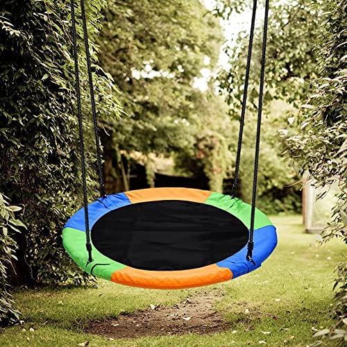 Juegoal 40 Inch Saucer Tree Swing - Large Outdoor Rope Swing for Kids & Family