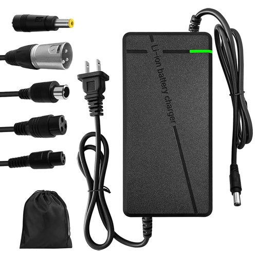 42V 3A/5A Charger Charging Speed is 100% Faster Than 1.5A and 50% Faster Than 2A,6 Plug Suitable for Various Lithium Batteries, Such as Lawn Mower and Wheelchair Lithium Batteries, etc. (3A-6 Plugs)