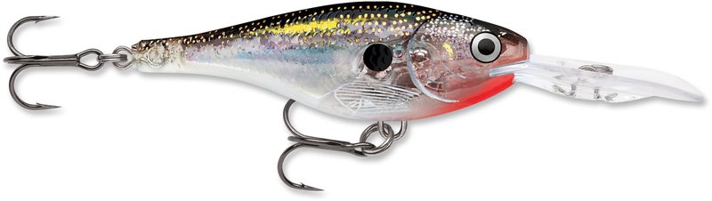 Rapala GSR07GBK Glass Shad Rap Crankbait, 2 3/4-Inch, 7/16 -Ounce, Glass