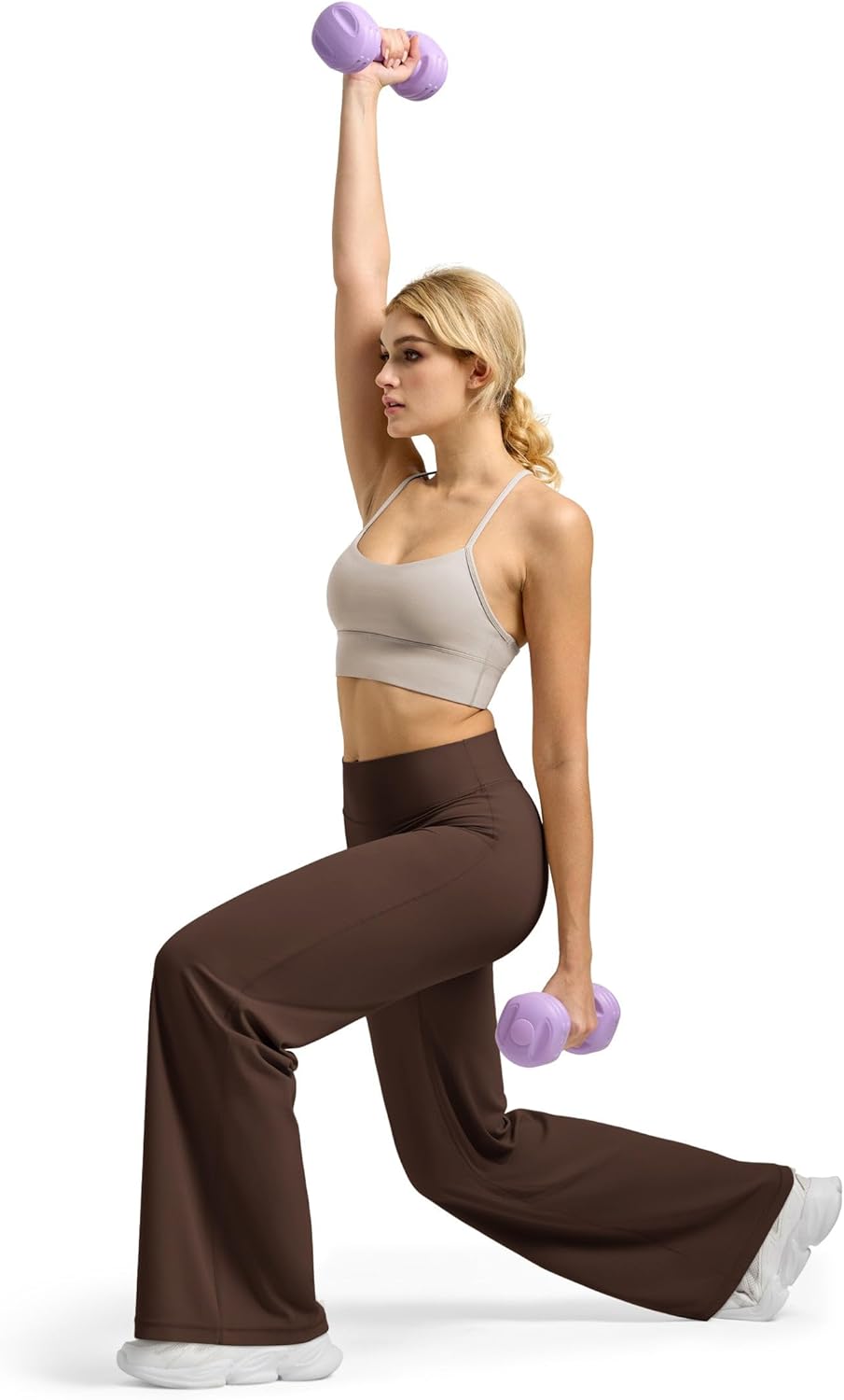 Willit Women's High Waist Buttery Soft Workout Leggings - 31" Straight Leg Yoga Pants in Deep Brown, XS