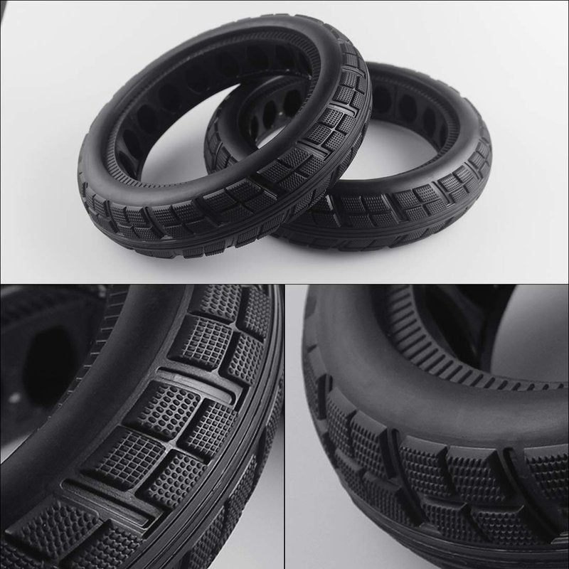 FOXNSK 8.5 Inch Solid Tire Tyre for Mijia M365, Front/Rear Rubber Tire Wheel Replacement for Electric Scooter 8 1/2x2 Anti-slip (2 PCS)
