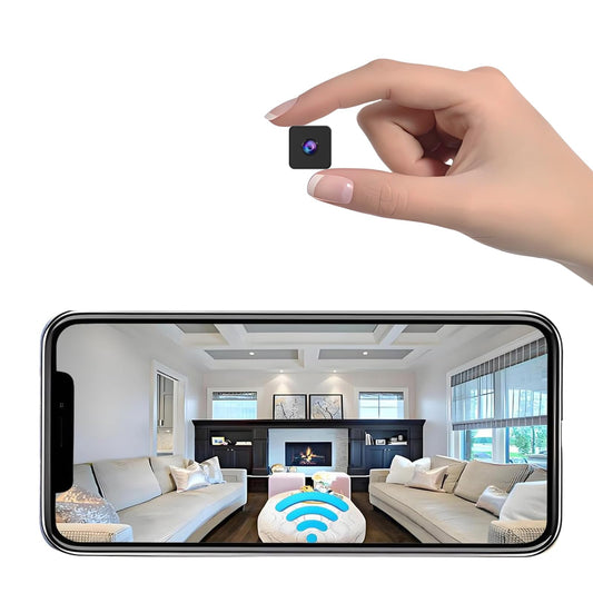 Mini Wireless Camera Home Security Cam Indoor HD Camera Small Smart WiFi House Portable Cameras Tiny House Nanny Body Cam Battery Life Powered Body Cameras 150 Wide Angle Night Vision Motion Detection