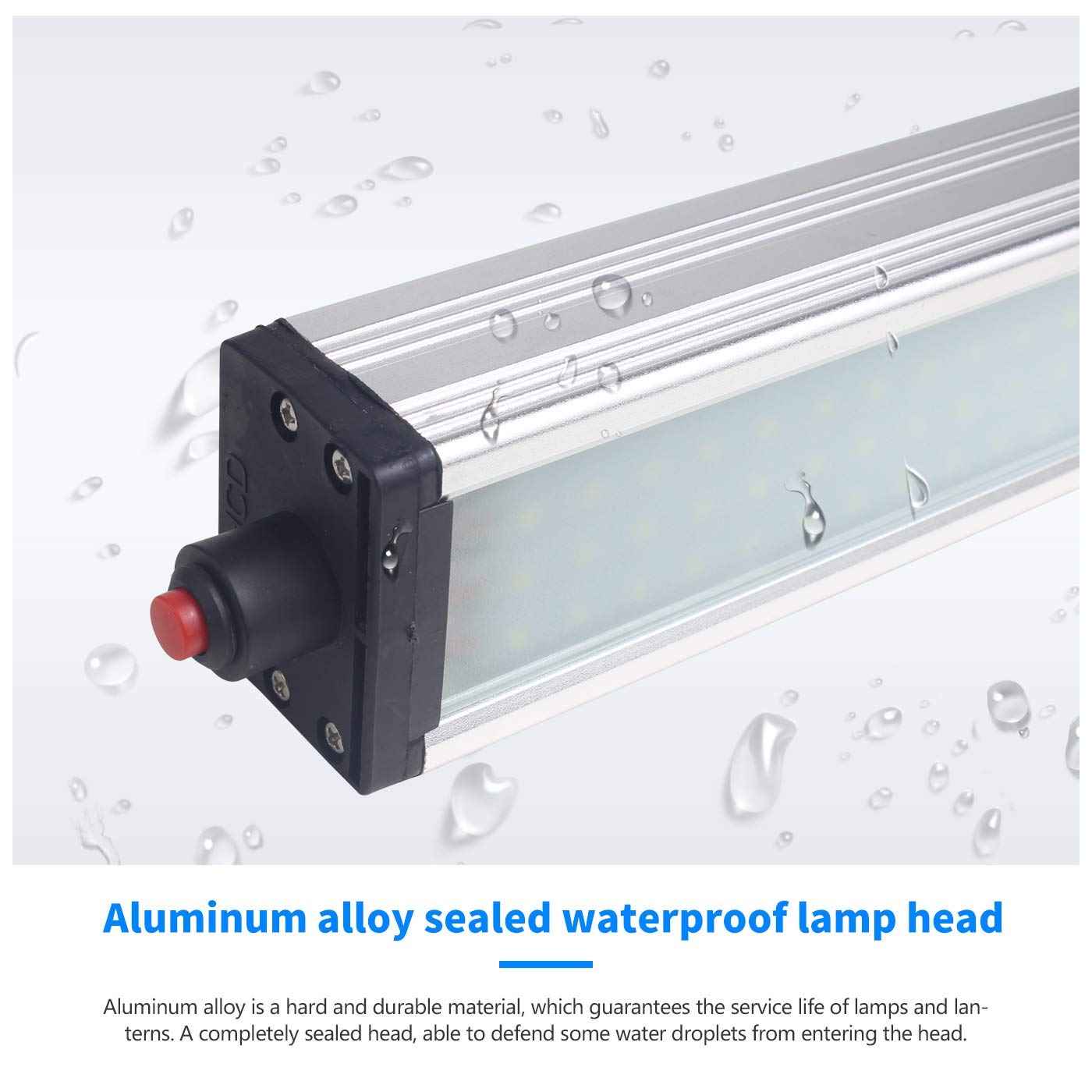 XINYIQI Magnetic Work Light, LED Machine Light with 44 LEDs, Waterproof with 19 Inch Gooseneck, IP66 Rating, 800 Lumen, 120 Volt for Lathe Machine Tools