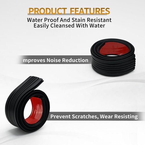 JERBOR 2PCS Upgrade Heavy Duty Golf Cart Floor Edge Guard Sill Protector for Club Car DS, Anti Collision Rubber Side Bumper Trim for 1013983 101347501