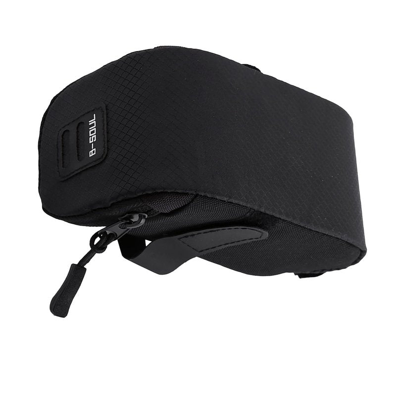 ZAWELIYO Lightweight Rear Saddle Storage Saddle Bag Cycling Seat Storage Bag bike saddle bag with light for Cycling Under Seat Black Blue Red (Black)