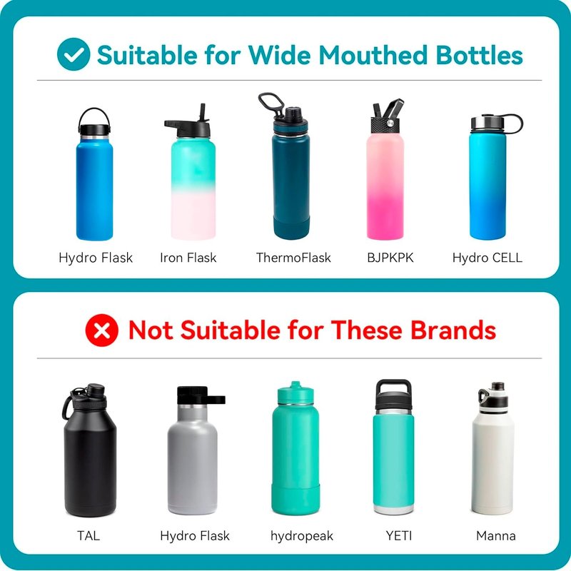 Soledea 2Pack Flip Lid for Wide Mouth Insulated Sports Water Bottles,Replacement Lids Compatible with Hydro Flask for 12 16 18 20 32 40 oz Wide Mouth Water Bottle