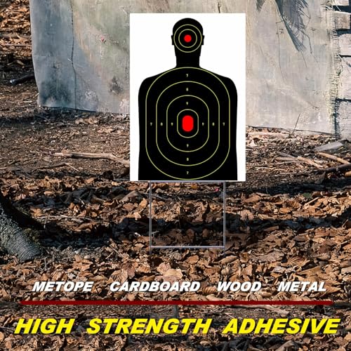 Atflbox 10 Pack 12x18 Inch Fluorescent Yellow Shooting Targets Adhesive Stickers