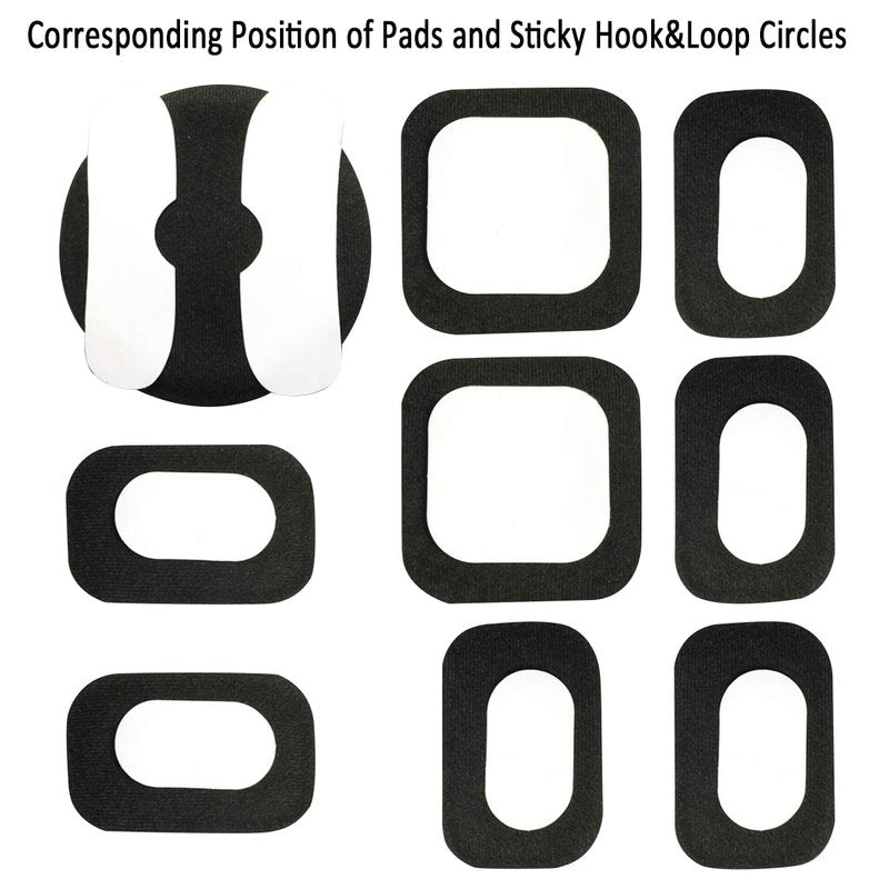 Aoutacc Universal Airsoft Helmet Pads, Helmet Replacement Foam Padding Kits Set Accessories Mats for Fast-Style/Mich/ACH/PASGT Helmet (Black-2 Sets)