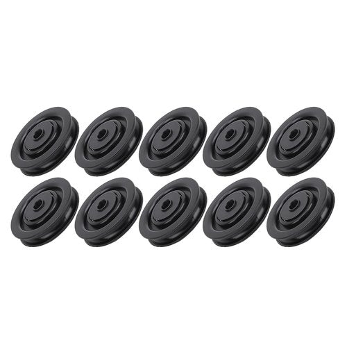 Keenso 10 Pcs 75mm/90mm Universal Nylon Bearing Pulley Wheel,Gym Pulley for Cable Machine Gym Equipment(75mm)