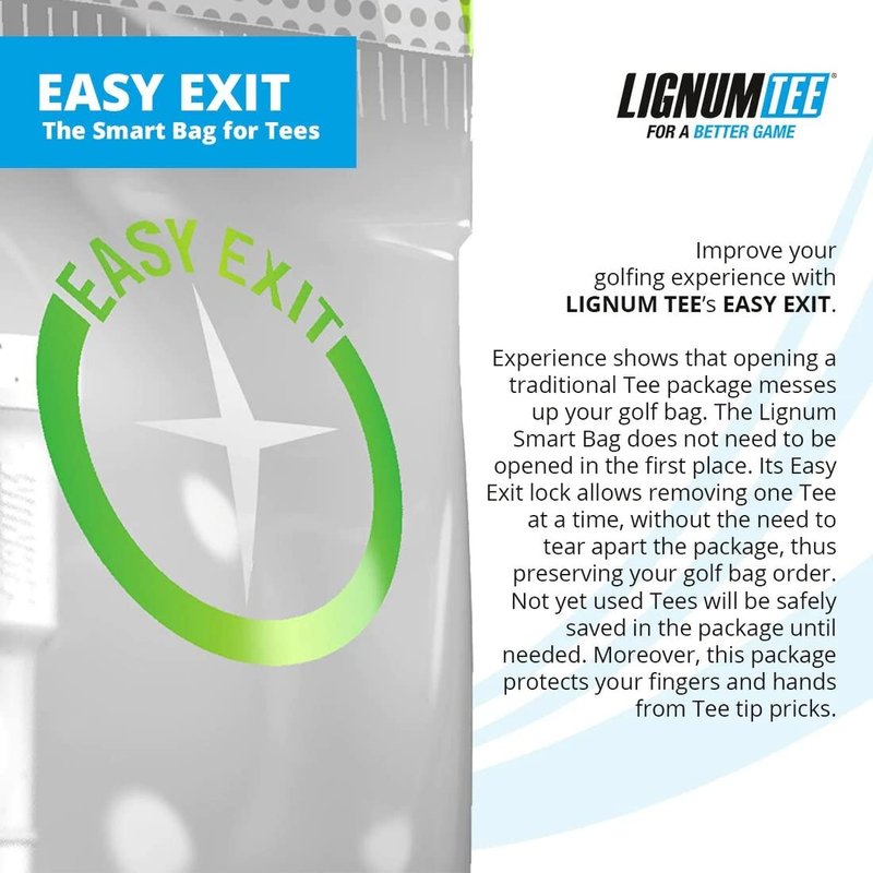 LIGNUM 50x More Durable Microwood Golf Tees 2 3/4 Inch - 72mm / Adjustable Golf Tee/Innovative Wood Fibre and Natural Adhesives/Golf Tee, Golf Tees 2 3/4, Tees Golf, Golf Ball Tees / 36 Pieces