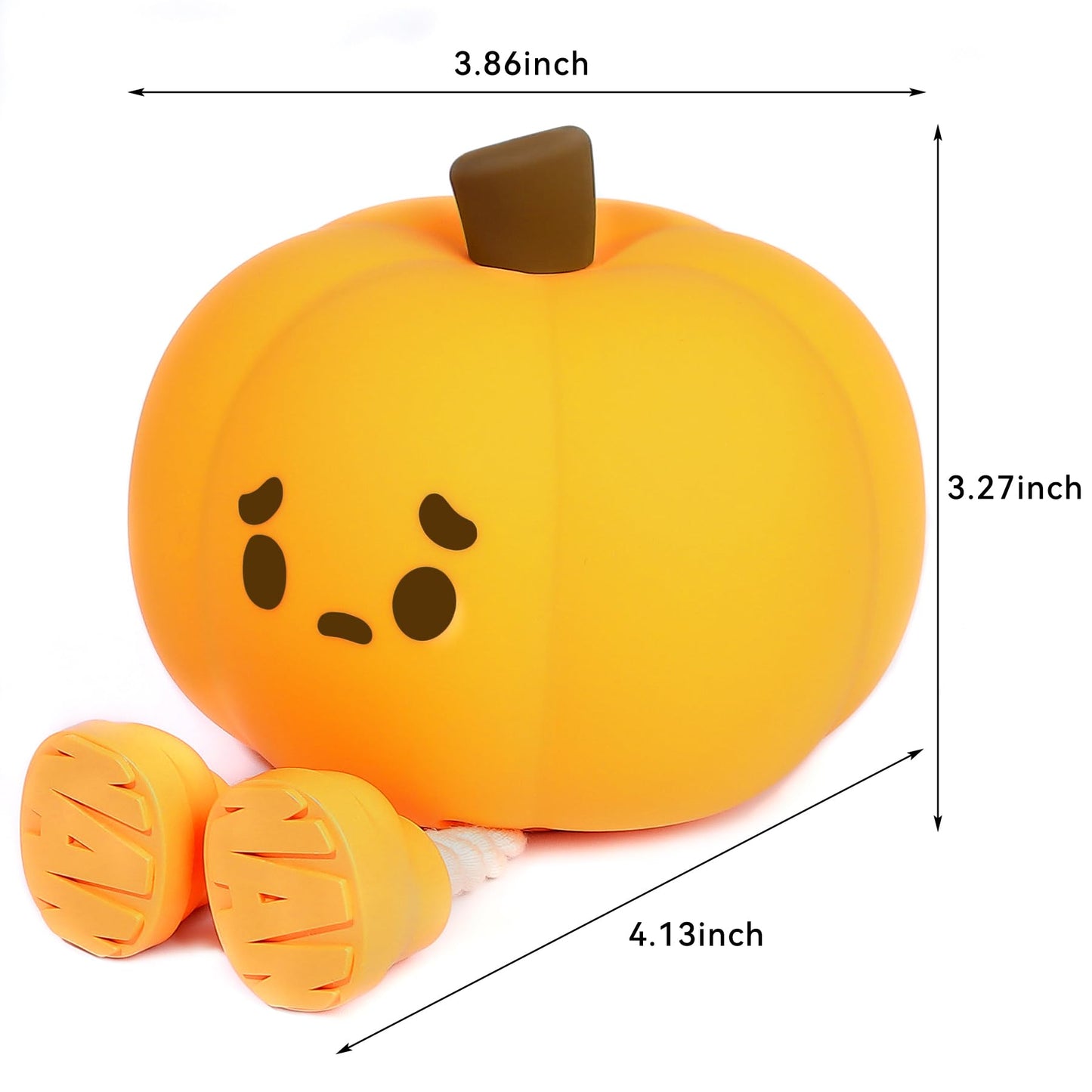 EEKEDO Pumpkin Night Light, Cute Silicone Night Light for Kids, Squishy Touch Nightlight Rechargeable Dimmable for Nursery Lamp for Breastfeeding, Halloween Decor, Office Desk and Kids Room Décor