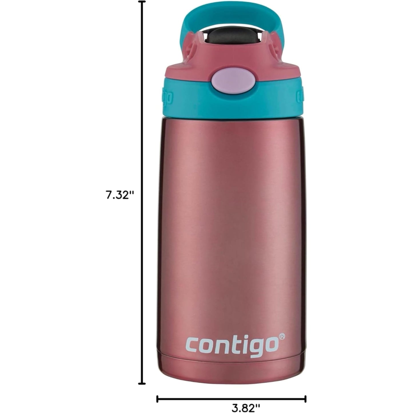 Contigo Kids Straw Stainless Steel Water Bottle with AUTOSPOUT Lid 13oz Punch