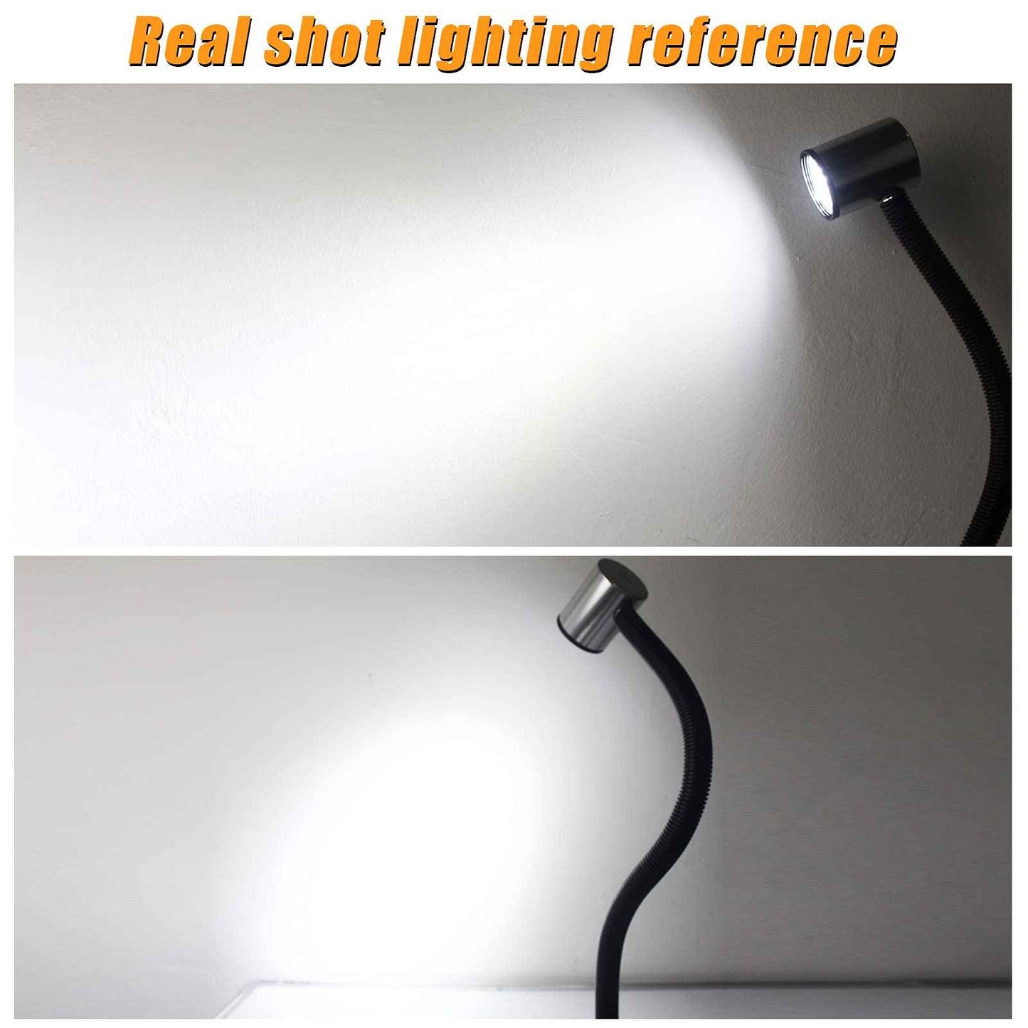 12T Magnetic Work Light, IP65 Water Proof Led Machine Light, 23in Flexible Gooseneck lamp with Strong Magnetic Base for Lathe Milling Drill Press Industrial Lighting 120V