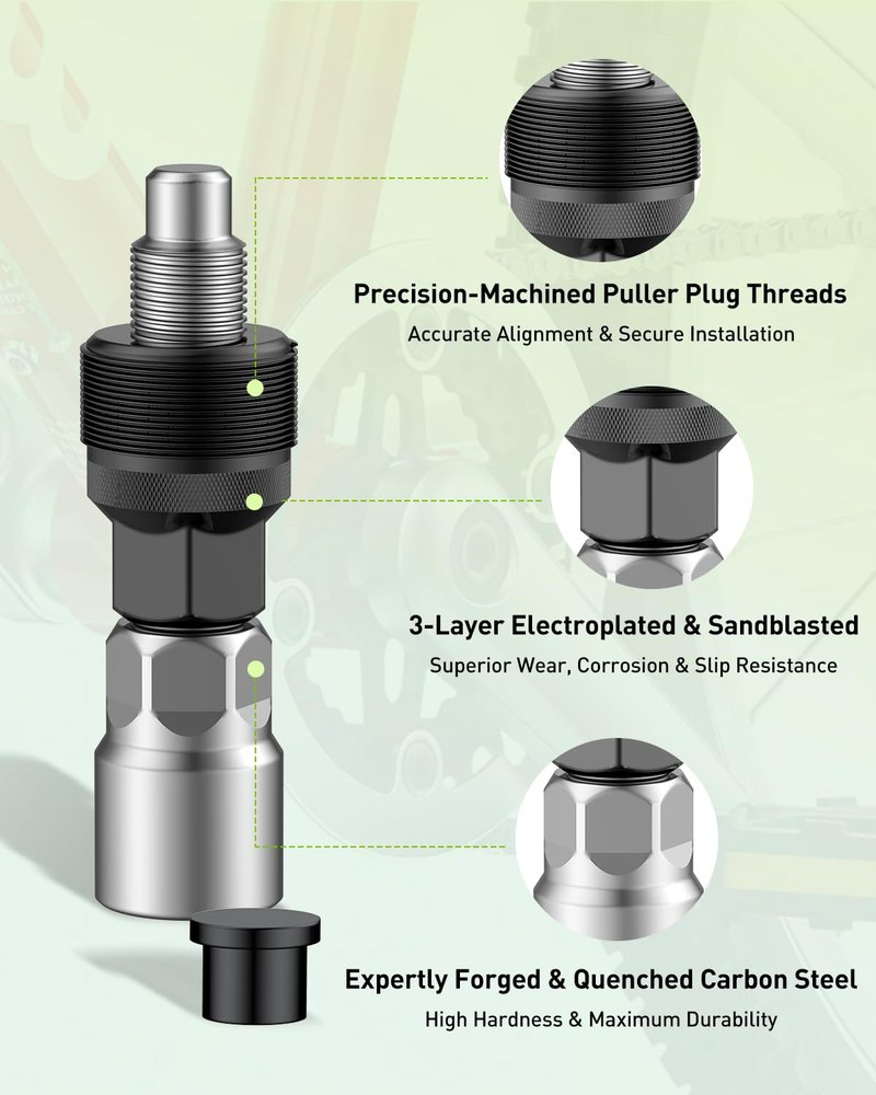 Pawfly Bicycle Crank Puller, Bike Crank Removal Tool, Bottom Bracket Tool with 8-Tooth Socket, Wrench & Top Cap, Bike Repair Kit for Square Taper Shimano & ISIS Splined Crank Arm