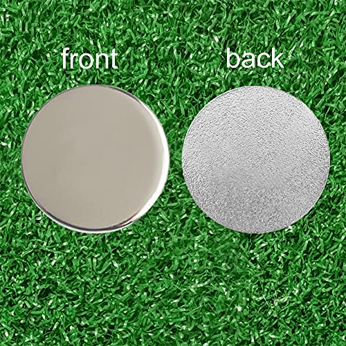 Golf Ball Markers Set - 10 Assorted Patterns, Soft Enamel - Silver