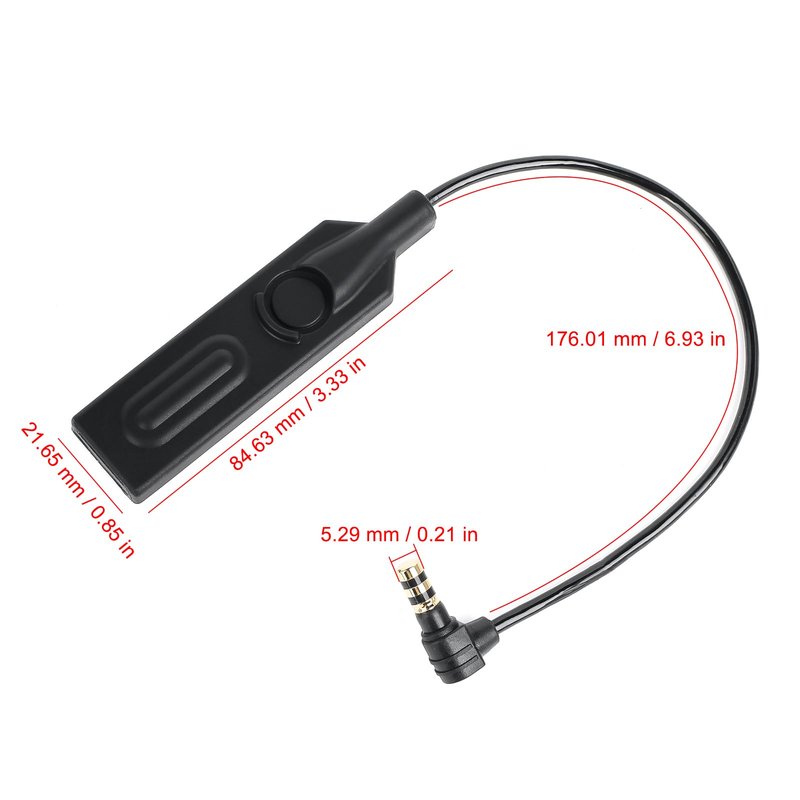 Remote Tactical LA23 Pressure Switch, Dual Function for Airsoft PEQ DBAL NGAL Laser Weapon Light With LA23 Plug, Momentary and Constant Modes