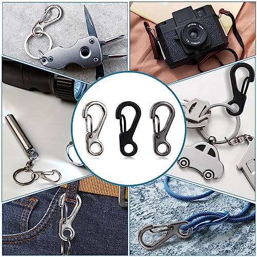 48PCS Mini Carabiner Clips - Zinc Alloy Keychain Hooks