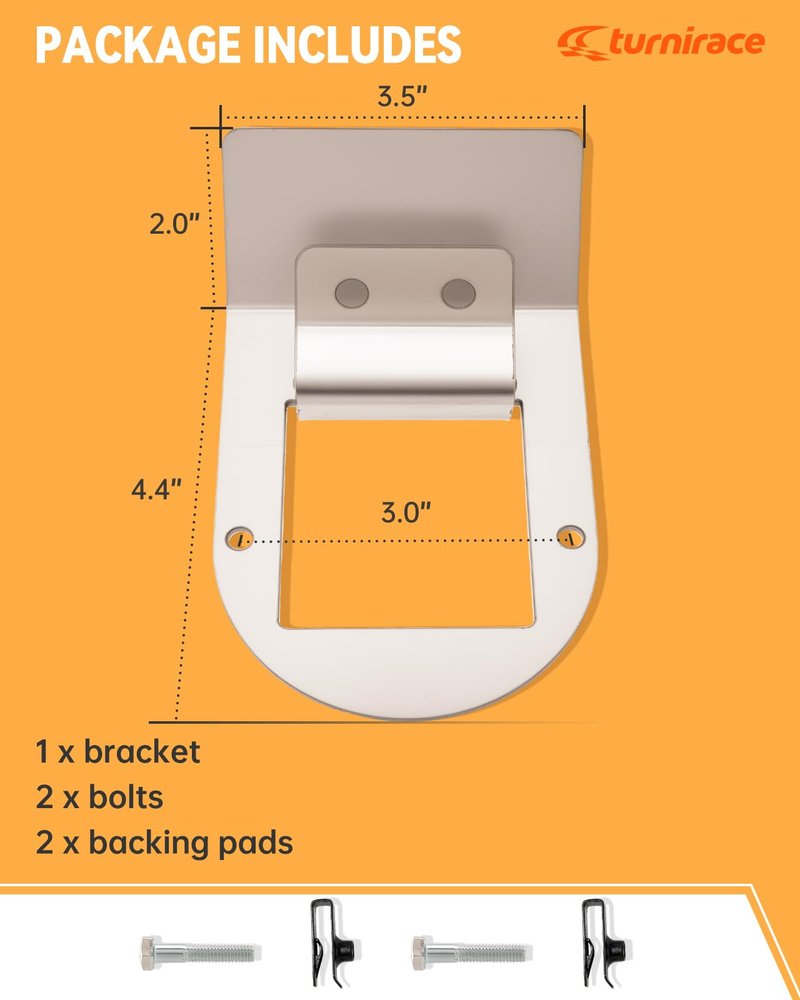 Turnirace Watermelon Light Bracket, Stainless Steel Clamp-On Truck Under Glow Frame Mount, Universal Lights Holder for Truck Trailer RV SUV (1 Pack)