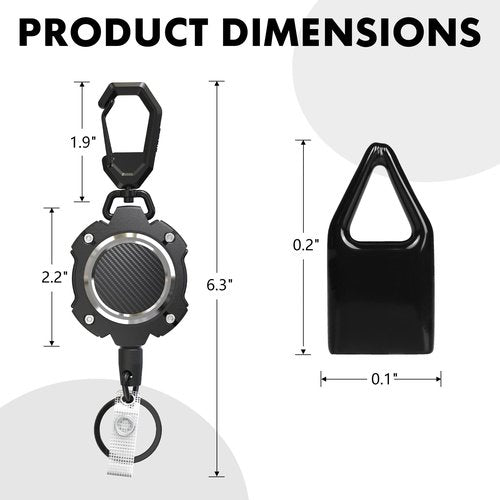 LIUGX Lighter Leash, 10,000+ Rebound, Retractable Keychain, Heavy Duty Key Chain Lighter Holder