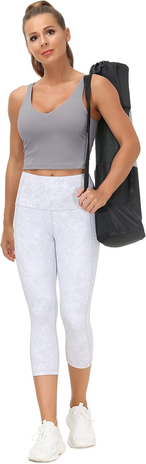 Gym People Women's Longline Sports Bra - Wirefree, Padded, Medium Support | Comfortable Fit