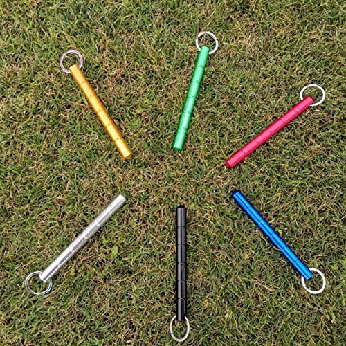 Portable Metal Keychain with Keyring - Red