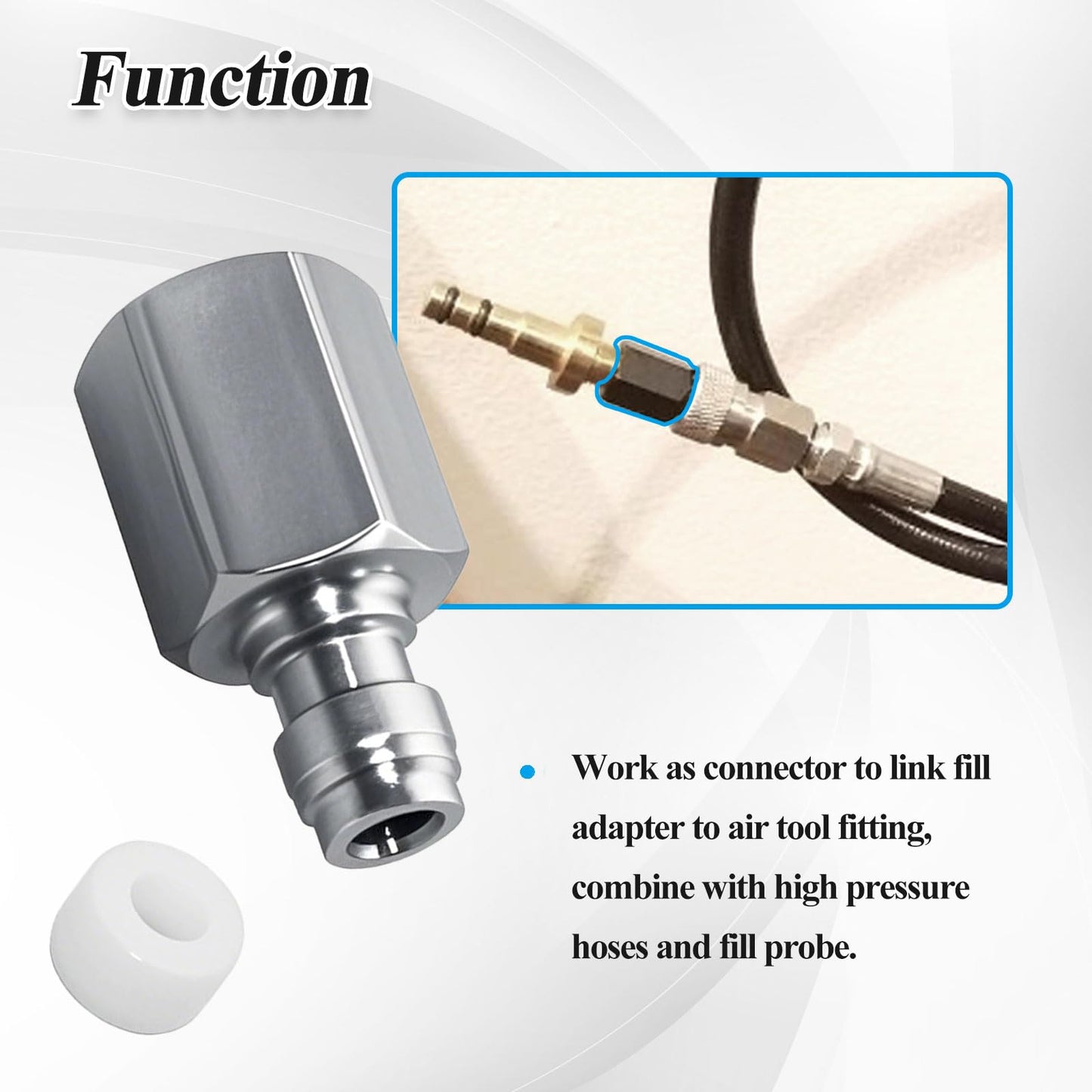 Ebrmeiwo 2Sets 1/8 Inch BSPP Female Quick-Disconnect Plug Kits with Seals, Air Tool Fitting Connector for Paintball