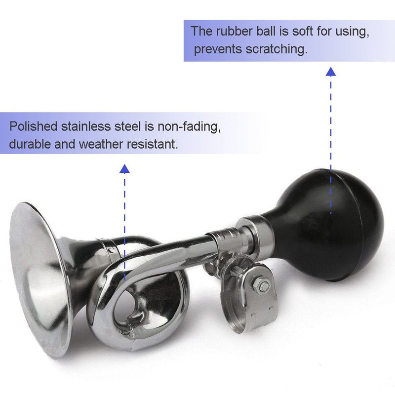 Coolrunner Classic Clown Bugle Horn Metal Bike Horn Bicycle Bell for Vehicles Golf Cart