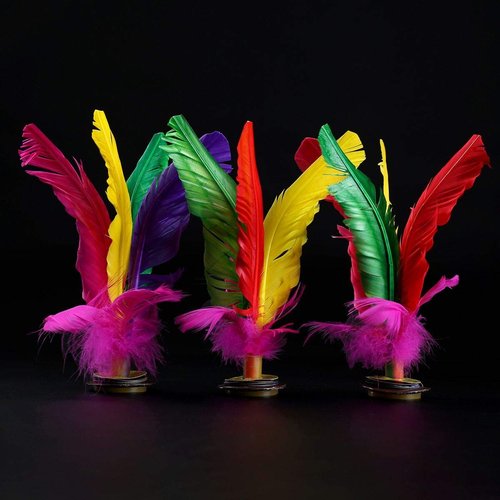 GOESUP 8 Pack Kick Shuttlecock Chinese Jianzi Foot Exercise for Men and Women Competition Outdoor Sport Game