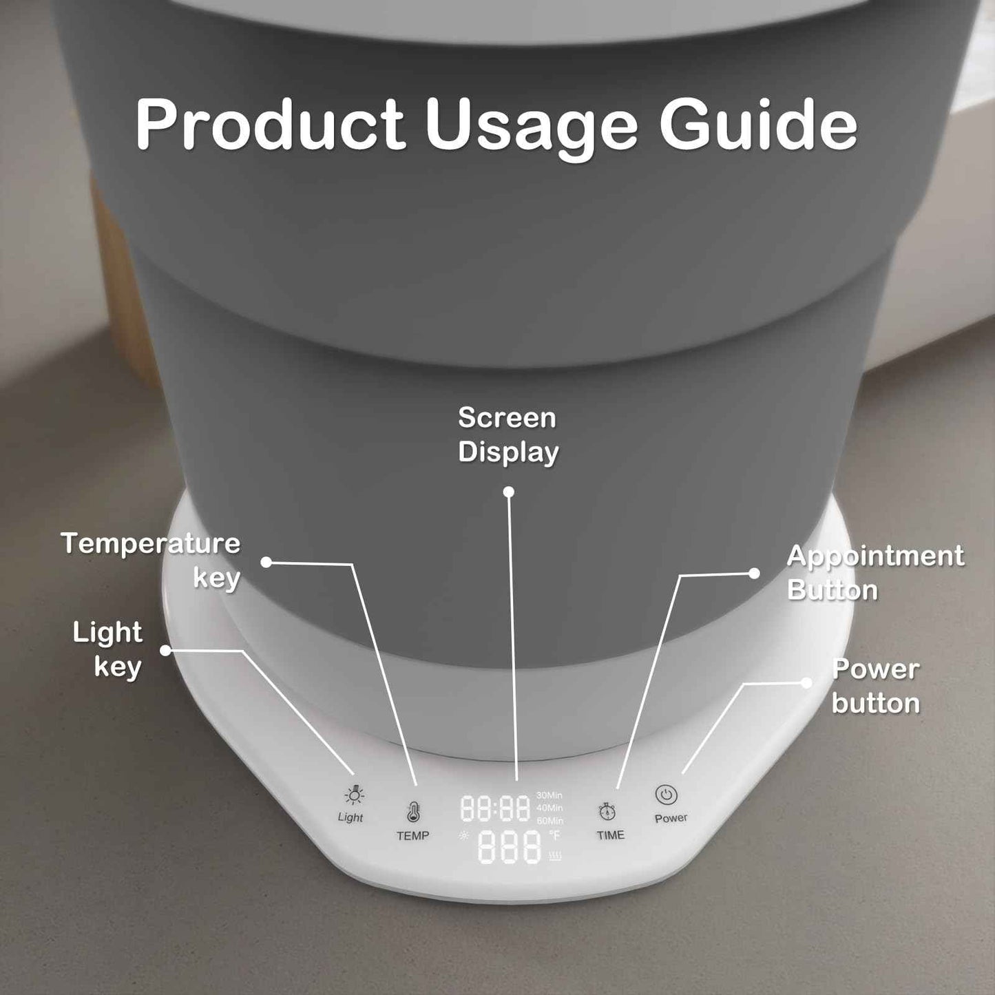 Sageme Towel Warmer for Bathroom, 21L Towels Warmer Bucket with Timer, Towel Heater,Auto Shut Off,White Elephant Gifts Fits Up to Oversized Towels, Bathrobes, Blankets, PJ's and More