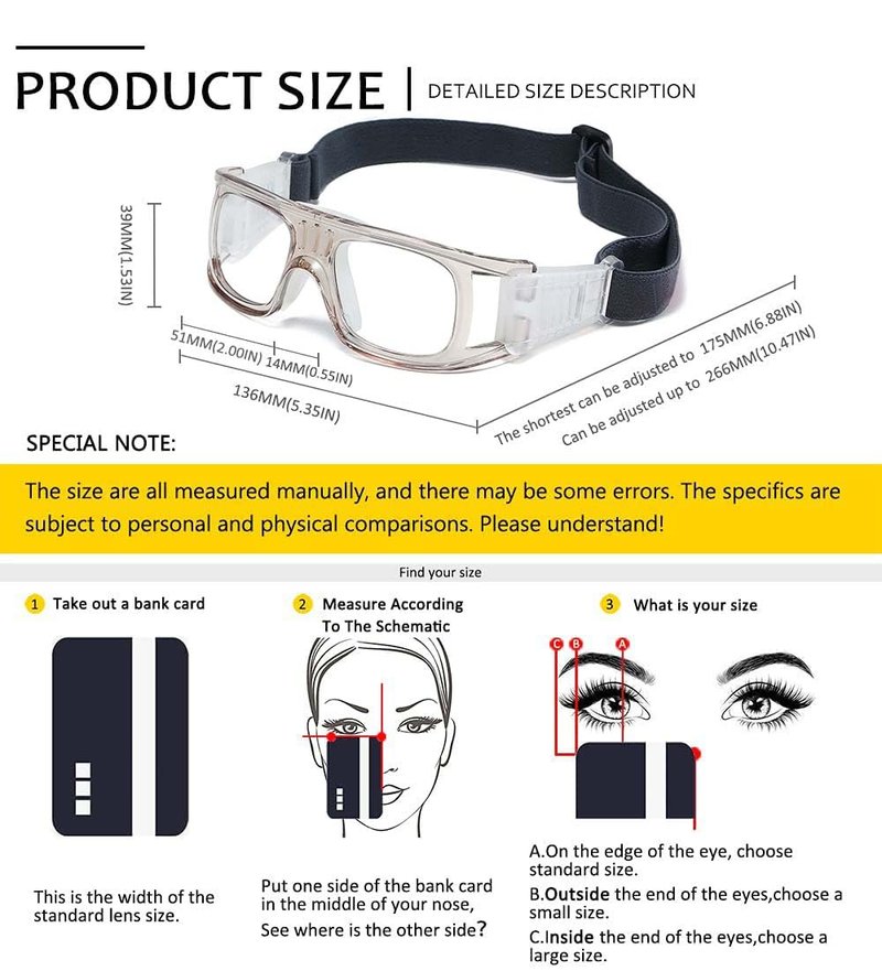 SHEEN KELLY Professional Sports Goggles Protective Safety Goggles Basketball Glasses for Men with Adjustable Strap for Basketball Football Volleyball Hockey Rugby Grey