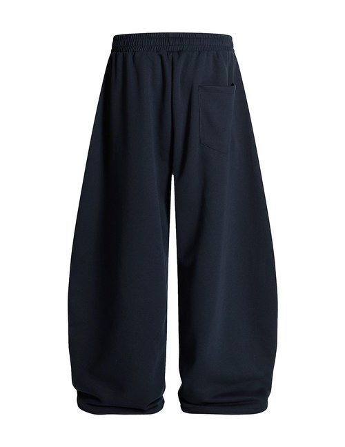 Aelfric Eden Barrel Sweatpants for Mens Side Striped Drawstring Elastic Waisted Wide Leg Lounge Pants with Pockets Blue