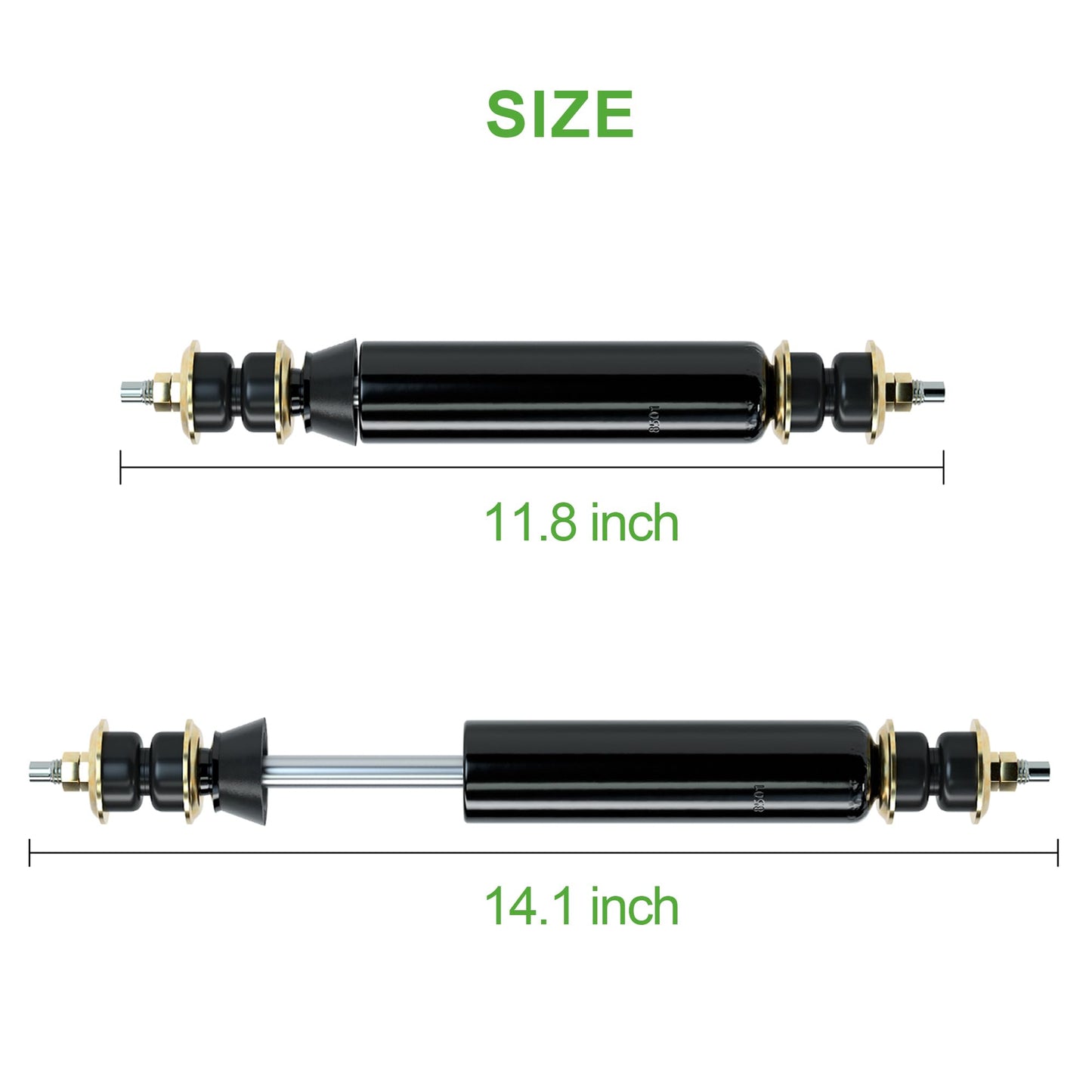10L0L Rear Shock Absorbers for Club Car DS 1988-2011, Precedent 2004-Up Electric & Gas Golf Cart, OEM# 1013164 1014236 102588501, 2 Pack