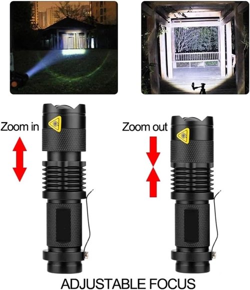 KOMI LED Flashlights - High Lumens 5-Pack | Waterproof, Adjustable Focus for Outdoor & Emergency Use