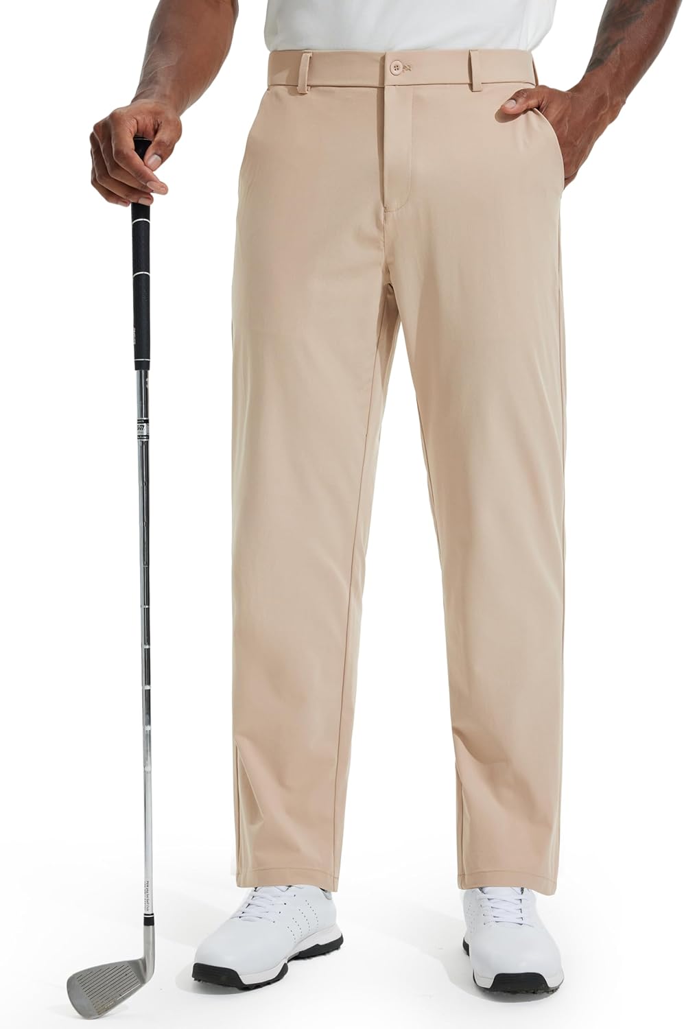 Skiennix Men's Golf Pants - Lightweight Stretch Trousers for Office & Travel | Available in 30"/32"/34" Sizes