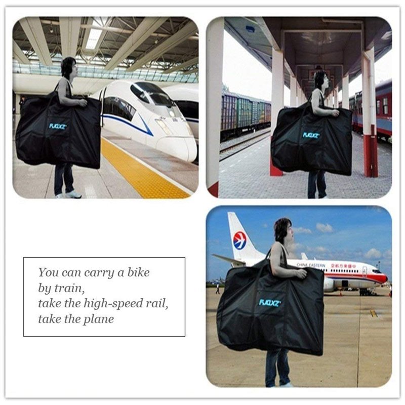 Huntvp Bike Travel Bag Bicycle Transport Carrying Case with a Carry Bag for 26-29inch Folding Bike Foldaway Bicycle