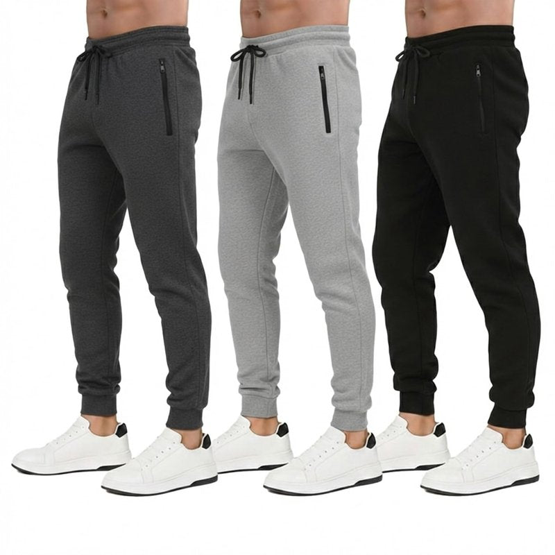 PB Mens Sweatpants 3-Pk – Fleece Joggers for Men with Cargo Or Zipper Pockets, Athletic Sweatpants & Mens Joggers Sizes S–XL