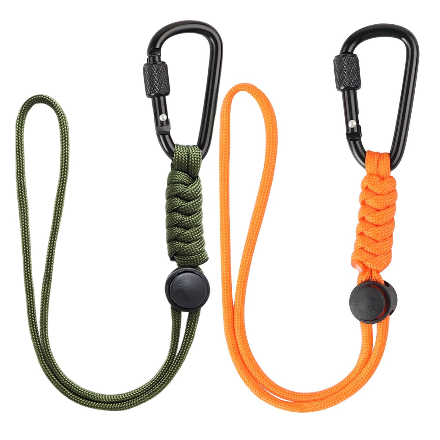 2pcs Paracord Keychain Lanyard with Aluminum Alloy Clip, Small Accessories Organizer for Daily Use, Travel and Outdoor