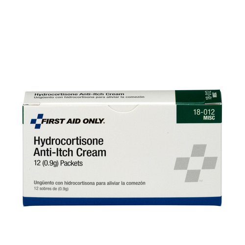 First Aid Only Hydrocortisone Cream Packets - Soothing Relief, 12 Count