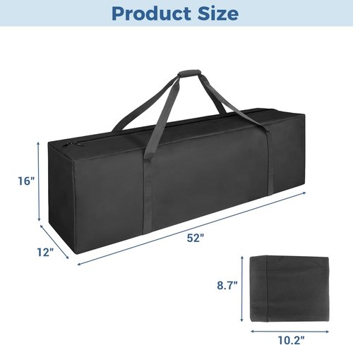 COOLBEBE 52" Sports Duffle Bag - 160L Extra Large Travel Duffel with Lockable Zippers | Sturdy & Water Resistant (Black, 2-Pack)