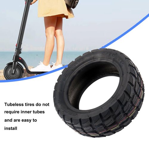 CMIYETO 90/55-6 Scooter Tire 10 inch Off Road Tire 10x3.0 Wider & Thicker Rubber Tubeless Tire Motorcycle Electric Scooter Tires Outer Tire Replace for 90/55-6 80/65-6 tyre Wheel Parts