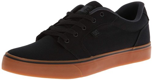 DC mens Anvil Tx Skate Shoe, Black/Gum, 10.5 US